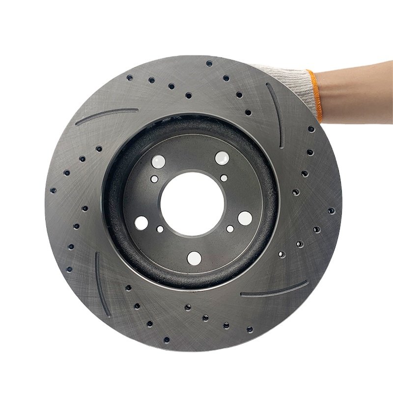 ODPS OE 4514210112 Front Drilled and Slotted Ceramic Brake Disc with 280 mm Durable Shockproof No Dust for Smart Cars